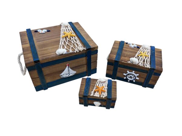 Boites déco marin bois R0157