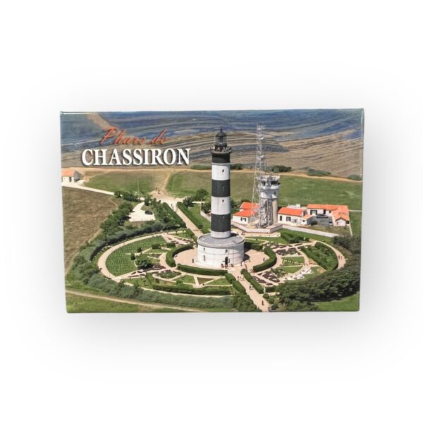 Magnet metal rectangle OLERON photo Phare de CHASSIRON