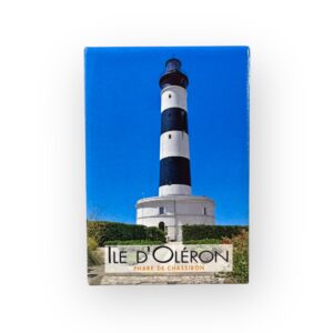 Magnet metal rectangle OLERON photo Phare de CHASSIRON