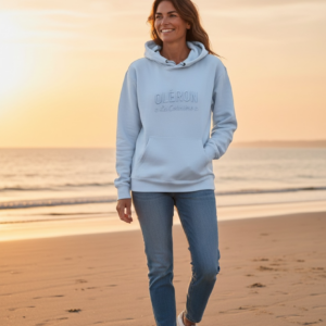 Sweat adulte capuche bleu ciel Oléron