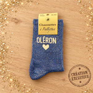 Chaussettes à paillettes OLERON Marine