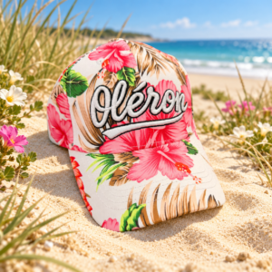 Casquette Oléron Fleur Rose