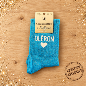 Chaussettes à paillettes OLERON Turquoise