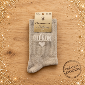 Chaussettes à paillettes OLERON Argenté