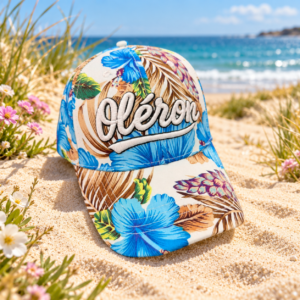 Casquette Oléron Fleur Turquoise