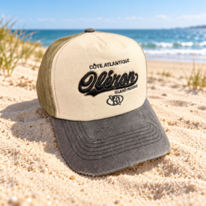 Casquette Vintage Oléron Noire et Kaki