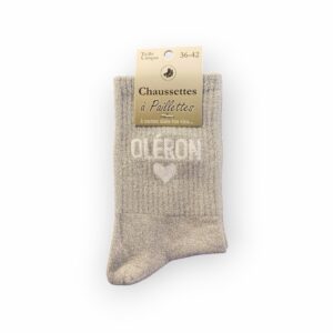 Chaussettes à paillettes OLERON Argenté