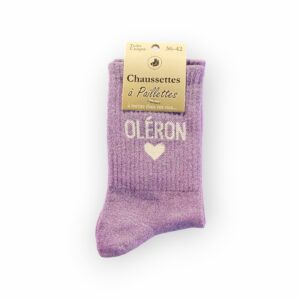 Chaussettes à paillettes OLERON Mauve