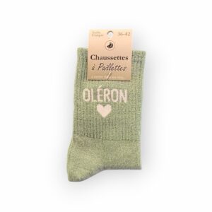 Chaussettes à paillettes OLERON Vert d'Eau