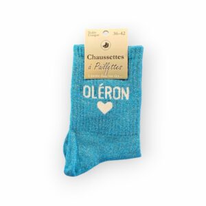 Chaussettes à paillettes OLERON Turquoise