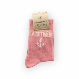 Chaussettes à paillettes LA COTINIERE Rose