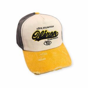 Casquette Vintage Oléron Noire et Jaune